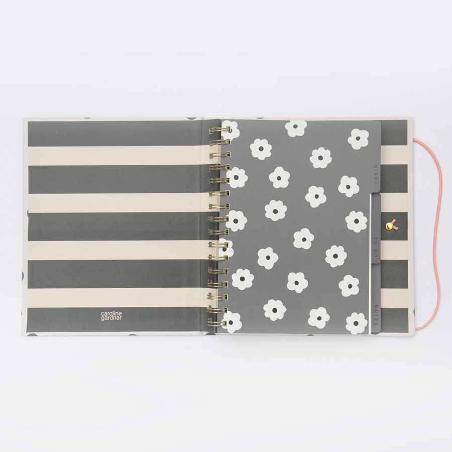 Caroline Gardner Scattered Spot Hardcover Organiser SPO101 inside cover