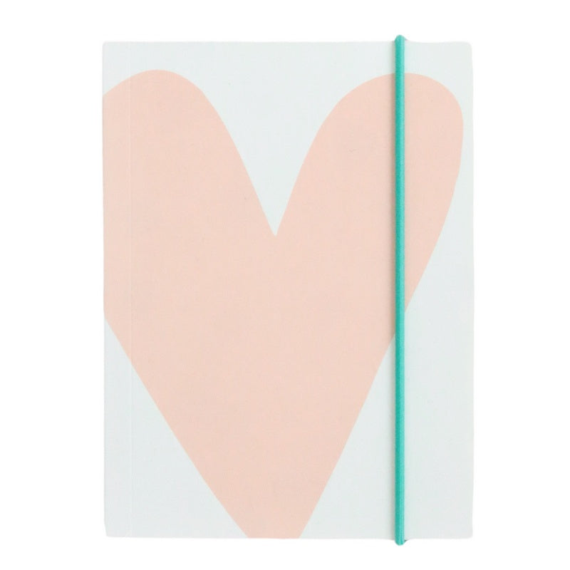 Caroline Gardner Small Chunky Notebook Nude Heart SCB117 front