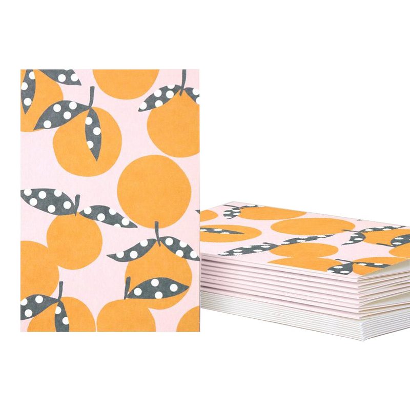 Caroline Gardner Spotty Oranges Blank Notecards Pack of 10 PQE241 main