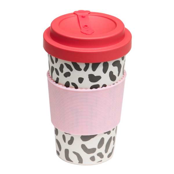 Caroline Gardner Leopard Bamboo Coffee Cup COF102