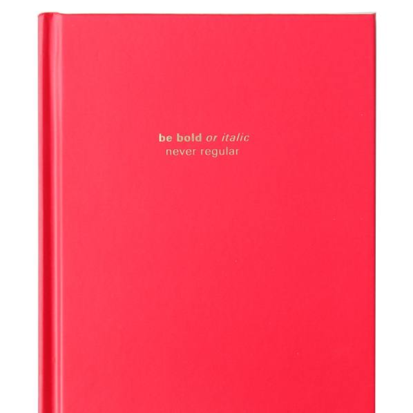 Caroline Gardner Matte Red Hardback Notebook HRD104 detail