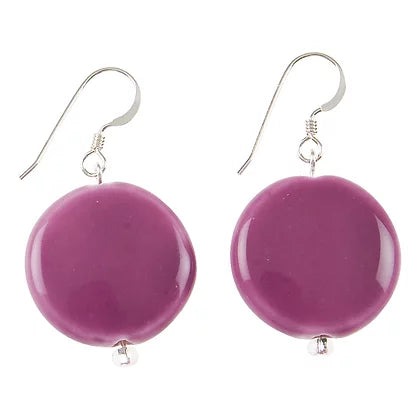 Carrie Elspeth Jewellery Ceramic Purple Dots Earrings EH1660 main