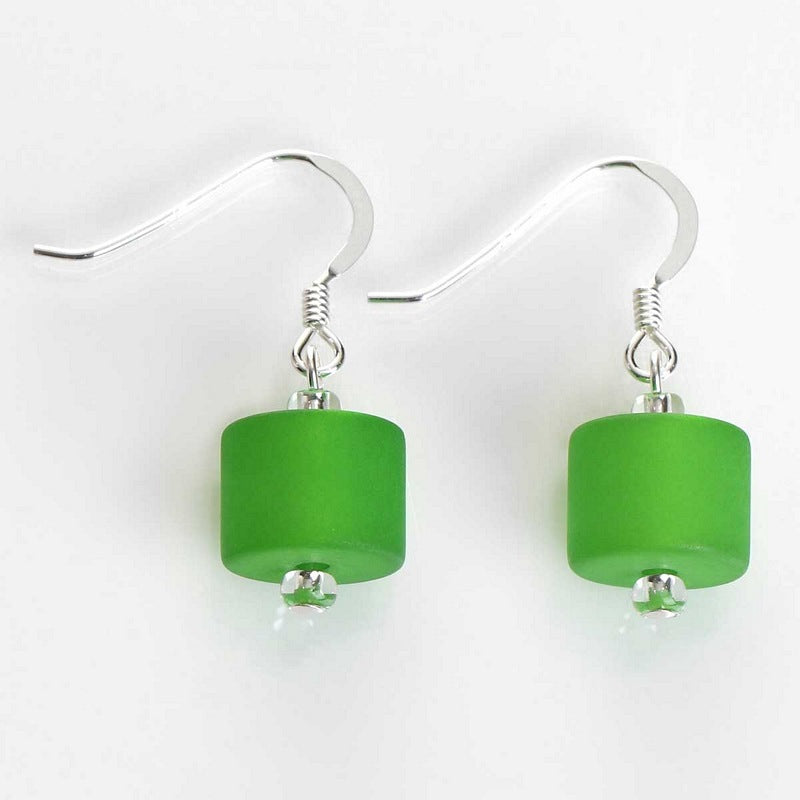 Carrie Elspeth Jewellery Green Frosted Earrings EH1647D under