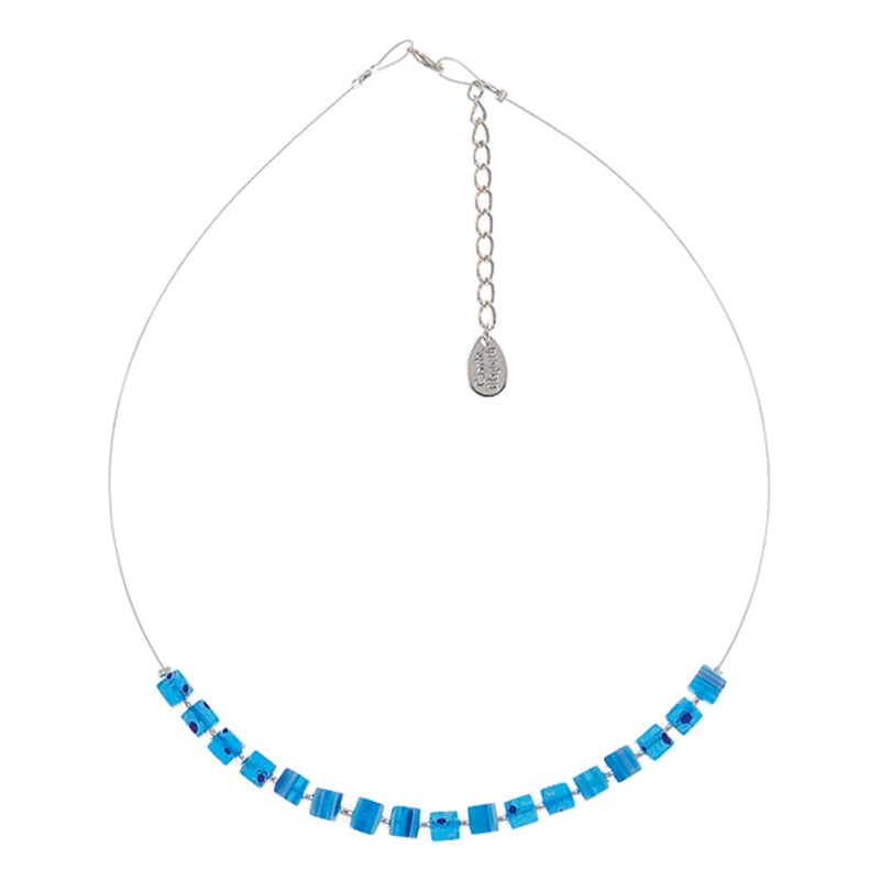 Carrie Elspeth Jewellery Skyblue Millefiori Cubes Necklace N1825 main