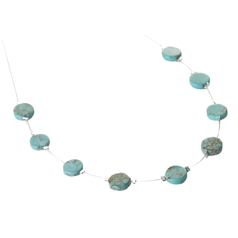 Carrie Elspeth Jewellery Turquoise Mosaic Coins Necklace N1554 side