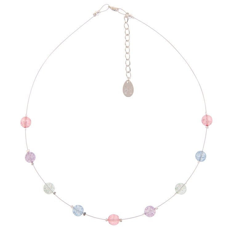 Carrie Elspeth Pastel Crackle Globes Spaced Necklace N1507 main