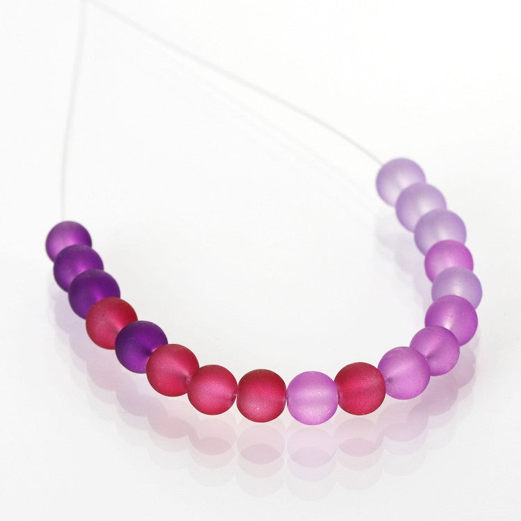 Carrie Elspeth Purples Frosted Galaxy Necklace N1537 shadowed