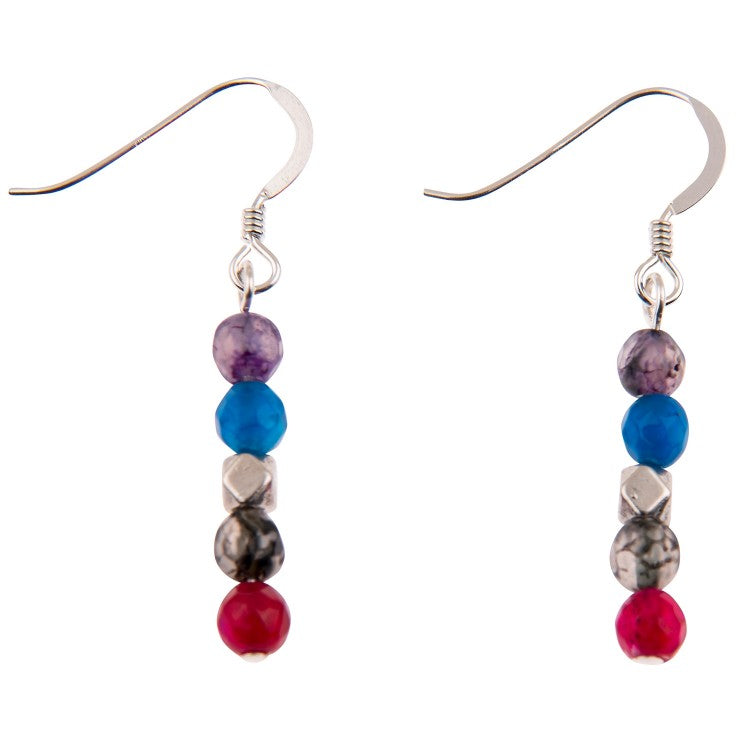 Carrie Elspeth Rainbow Medley Agate Earrings EH1512-1513 main