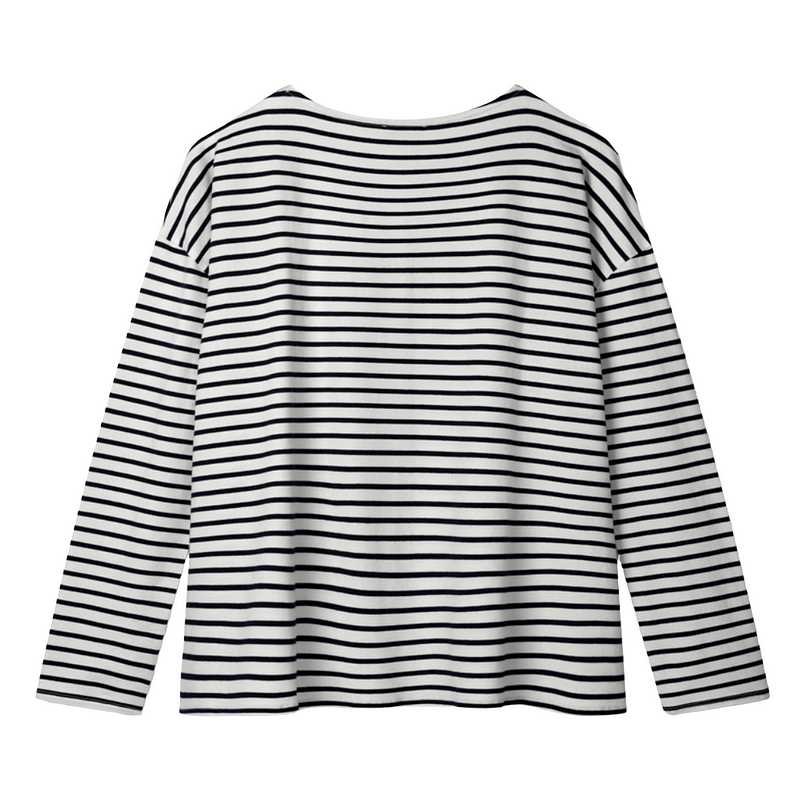 Chalk Clothing Bryony Stripe Top Navy back