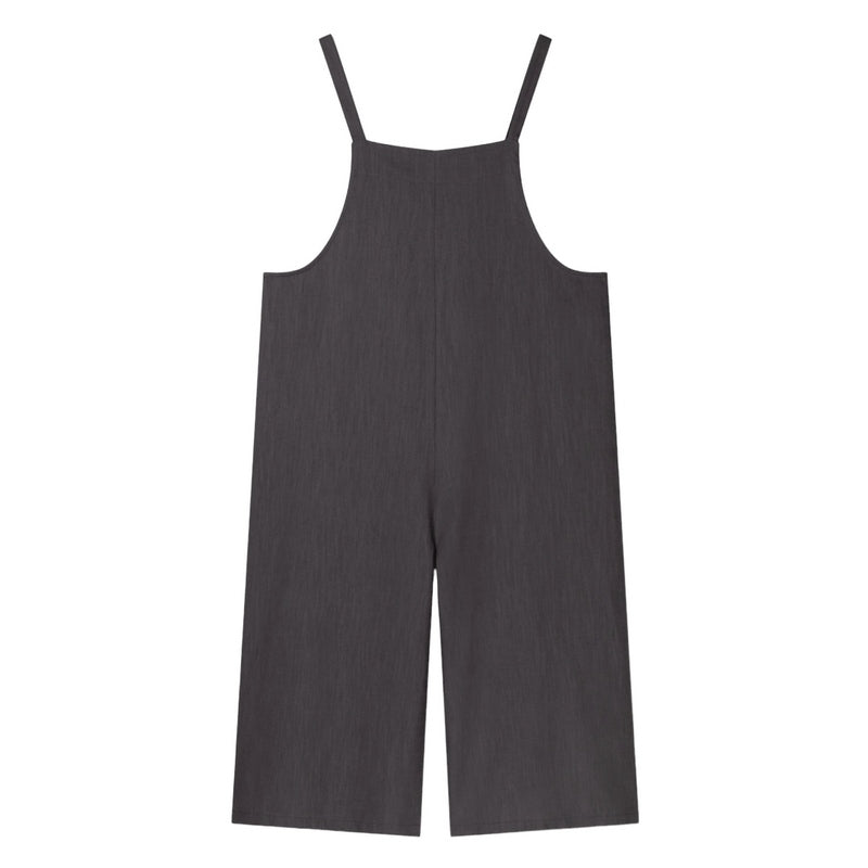 Chalk Clothing Grace Linen Jumpsuit Charcoal back