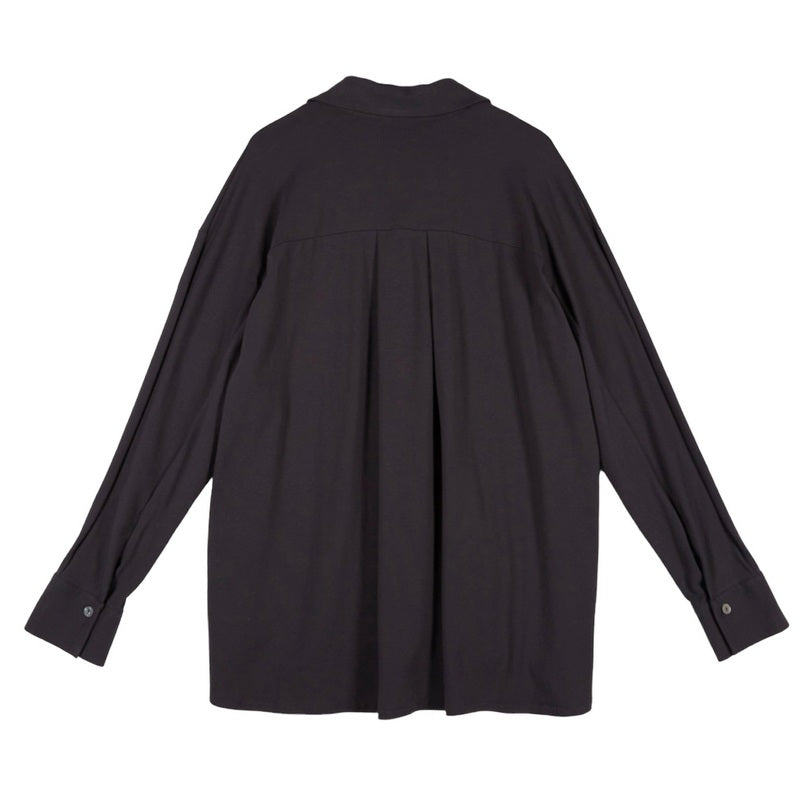 Chalk Clothing Sophie Organic Cotton Shirt Charcoal back