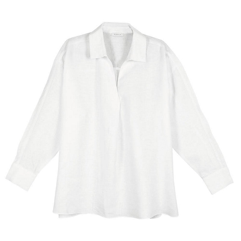 Chalk Clothing Sophie White Linen Shirt front