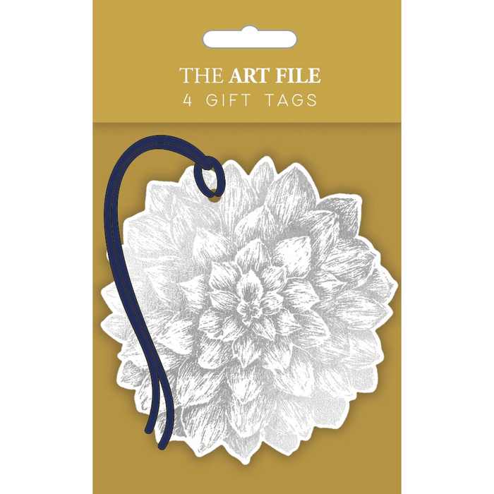 Christmas Tags Pack of 4 - Circular Sapphire & Snow TAGX16