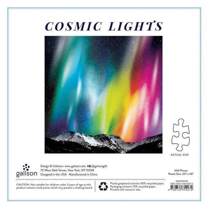 Cosmos Cosmic Lights 500 Piece Jigsaw Puzzle box back