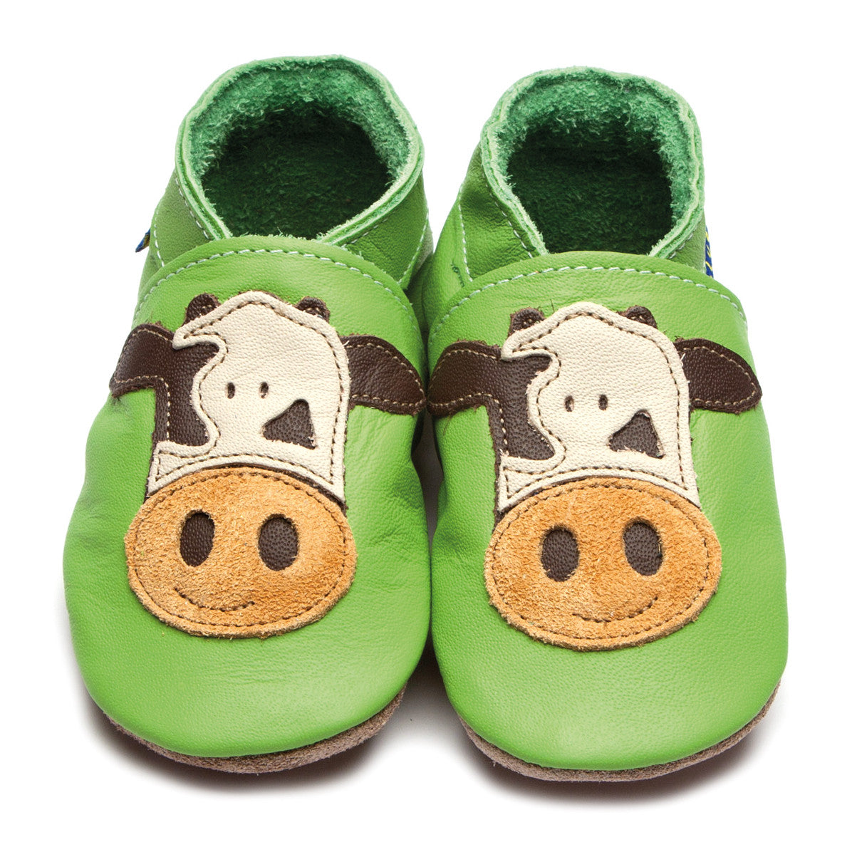 Cow Green/Tan Booties
