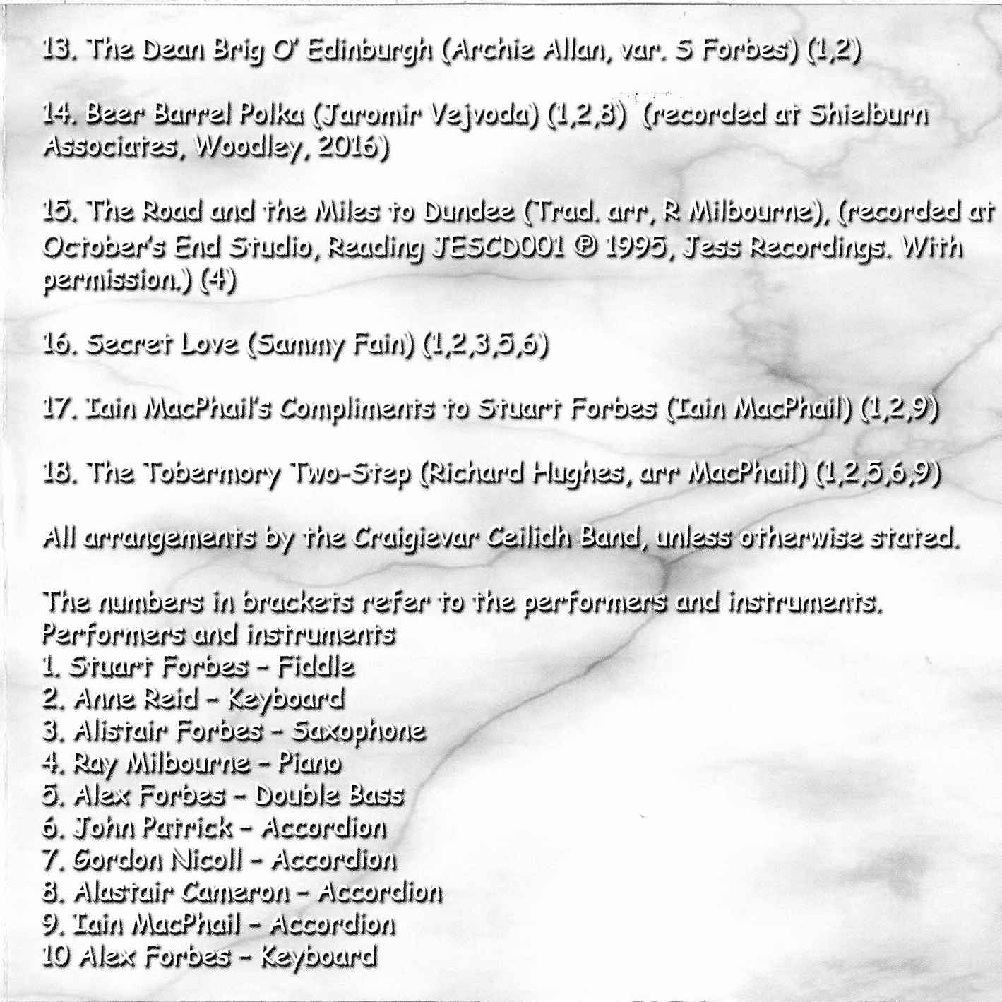 Craigievar Ceilidh Band - A Perfect Day At Shielburn booklet page 3