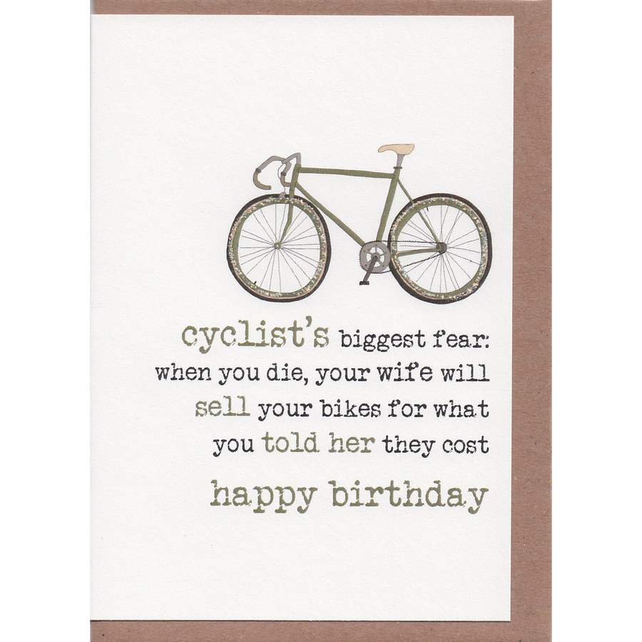 Cyclists Biggest Fear Card WW415