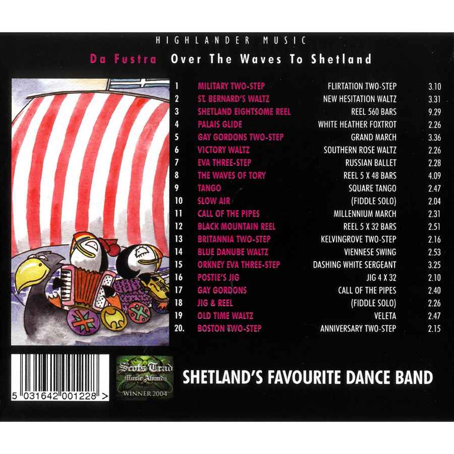 Da Fustra - Over The Waves To Shetland CD inlay track list