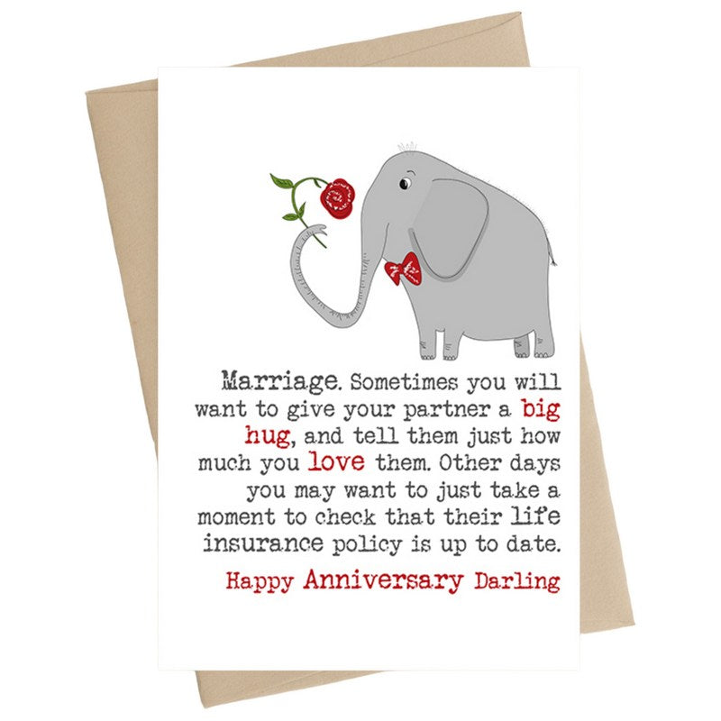 Dandelion Stationery Greetings Card Happy Anniversary Darling WW752 front