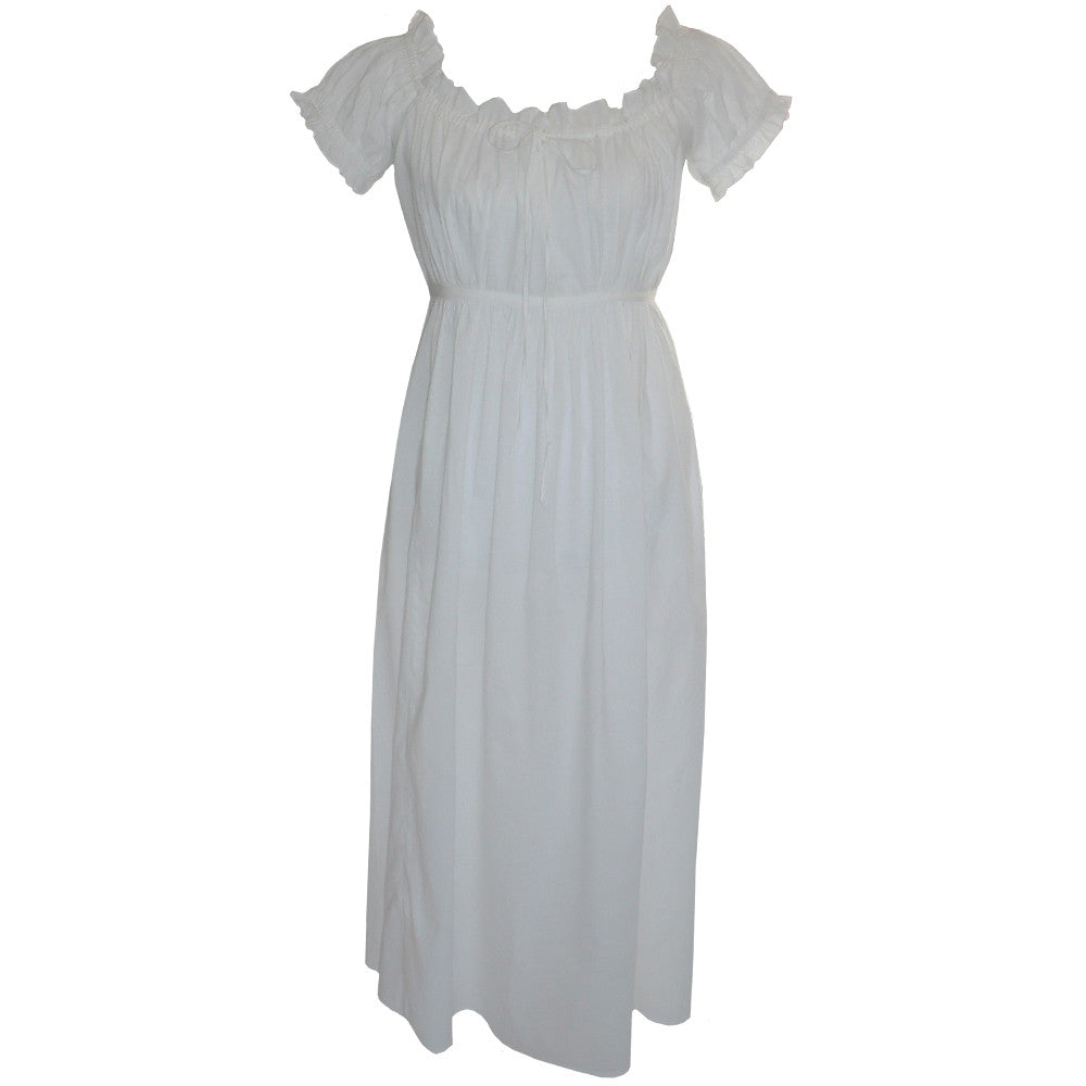 Powell Craft Darcey Cotton Nightdress with Ruffled Sleeves SN190 front