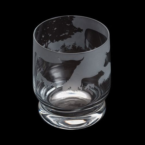 Dartington Crystal Aspect Engraved Tumbler Highland Cattle TU3407-5 main