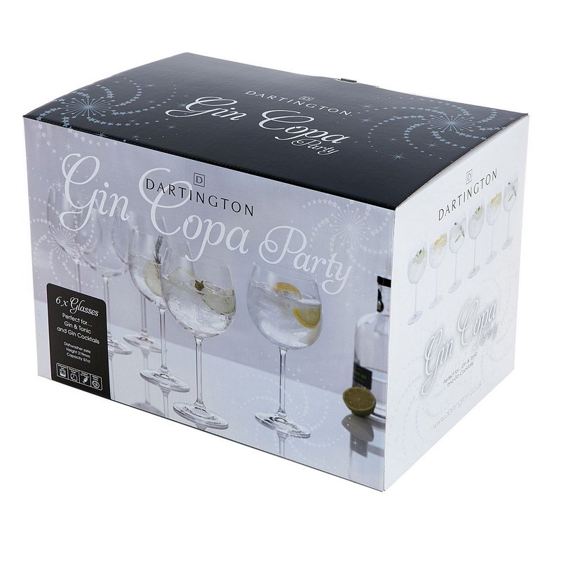 Dartington Crystal Gin Copa Glass Party 6 Pack ST3171-3-6PK boxed