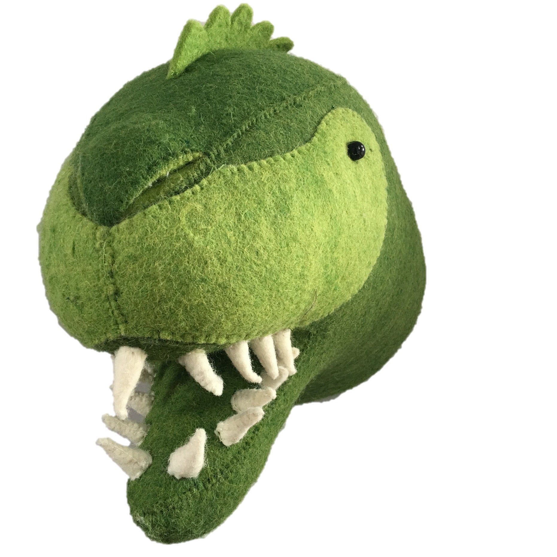 Felt dinosaur head wall hanging