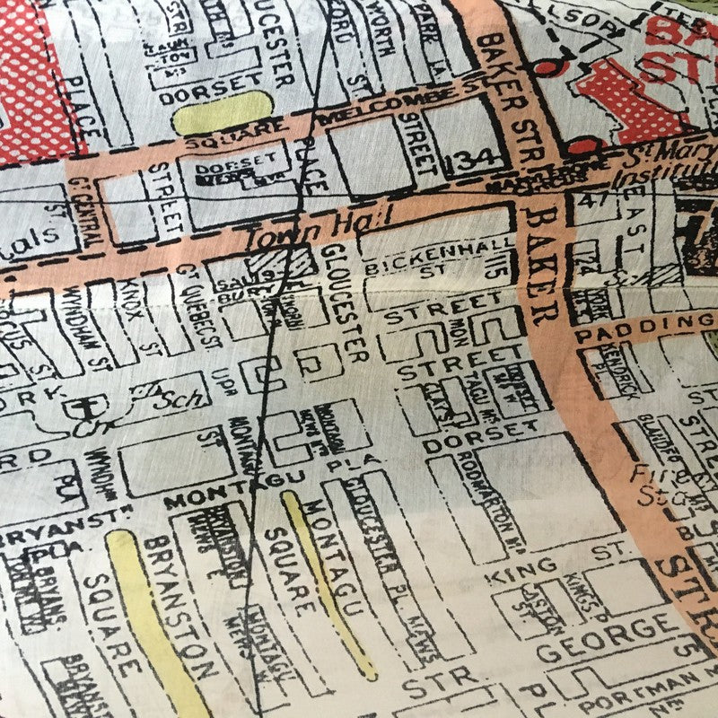 Dressing Gown - London Map - detail