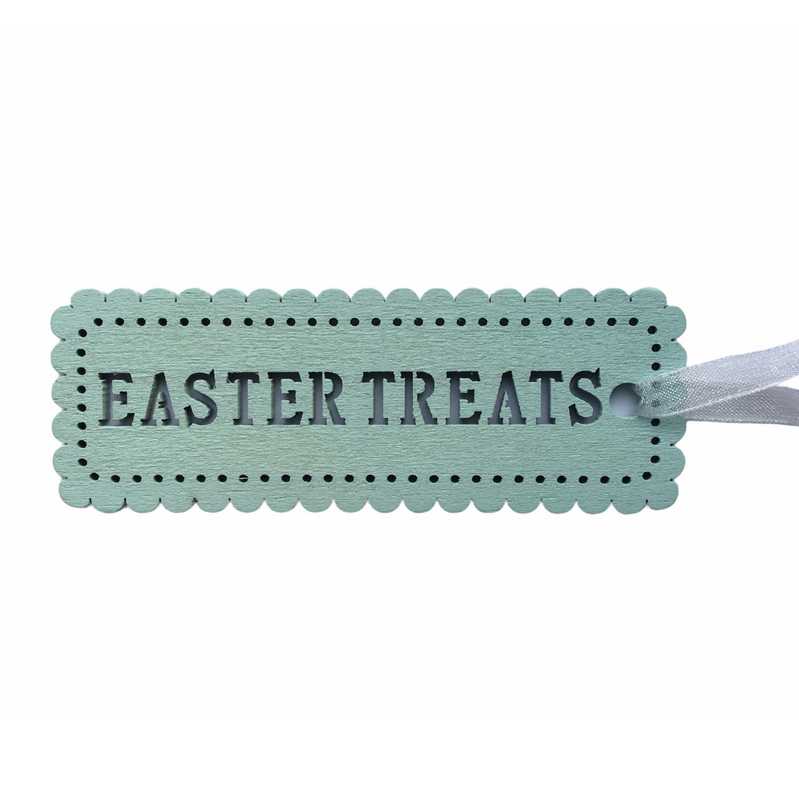 Easter Treats Fretwork Tag Pastel Blue