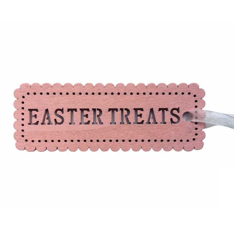 Fretwork Wooden Easter Tag