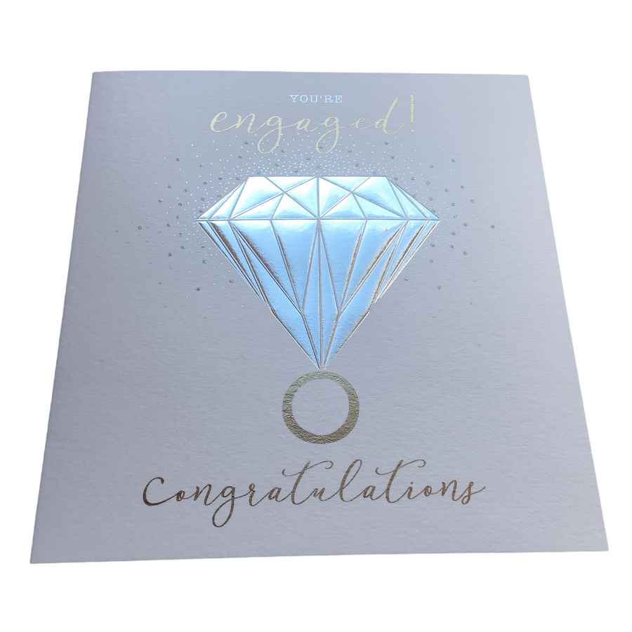 Engagement Card Youre Engaged Congratulations angled