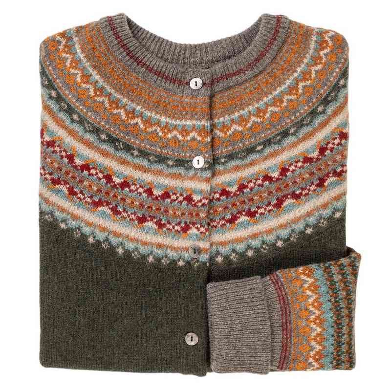 Eribe Knitwear Alpine Cardigan Bracken C3735 folded