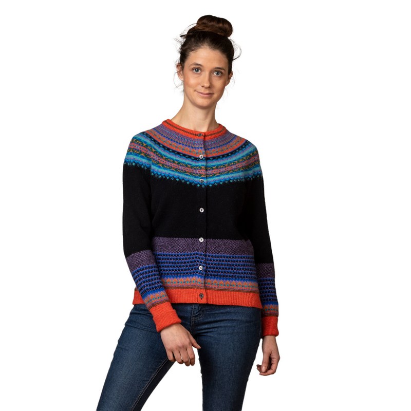 Eribe Knitwear Alpine Cardigan Enchanted C3735 on model front