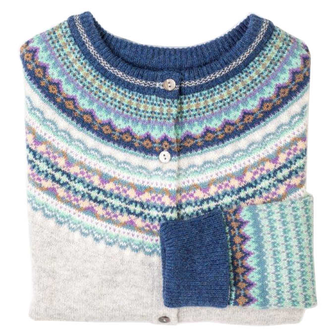 Eribe Alpine Cardigan in Arctic folded