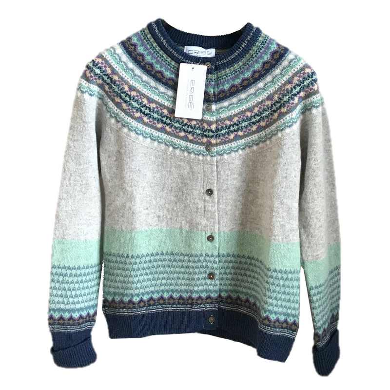 Eribe Alpine Cardigan in Arctic hanging