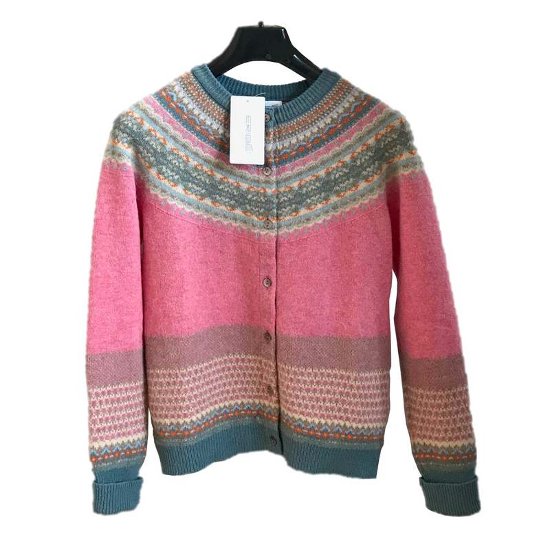 Eribe Alpine Cardigan in Nougat hanging