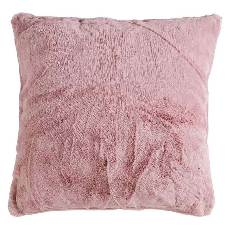 Faux Fur Cushion Blush