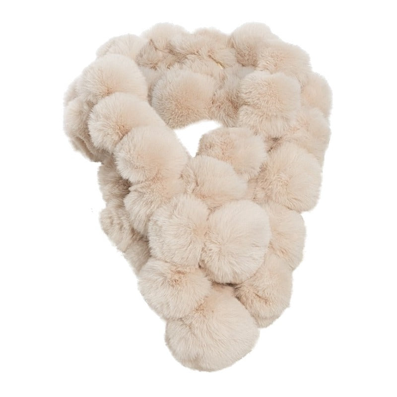 Faux Fur Pat Scarf Pale Pink FMS9A-06 main