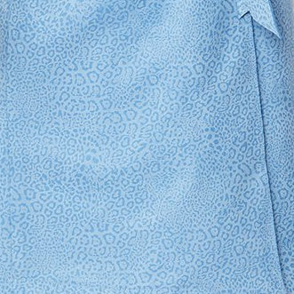 Faux Suede Animal Print Trench Coat Blue SUCTR39A-07N fabric detail