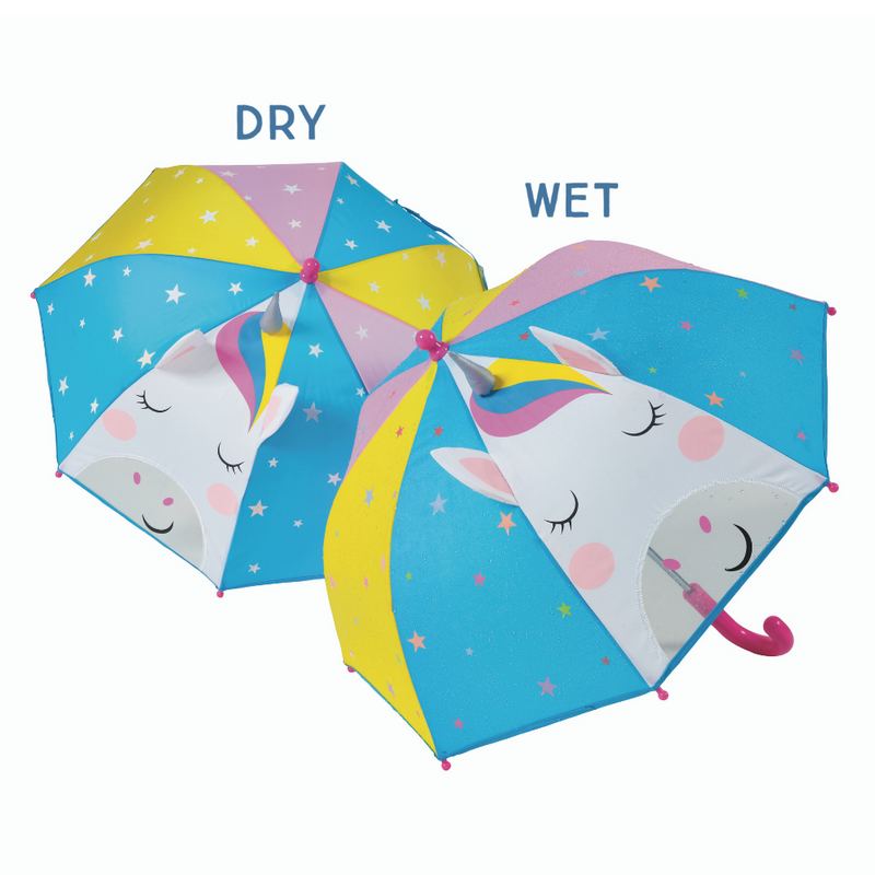 Floss & Rock Colour Changing Rainbow Unicorn Umbrella 43P6406 Wet & Dry