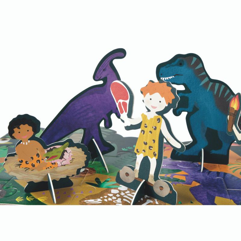 Floss & Rock Giant Floor Puzzle Dinosaur 43P6371 pop out pieces