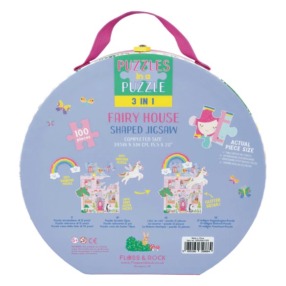 Floss & Rock Jigsaw Puzzle 100 Piece Rainbow Fairy House 42P6336 case back