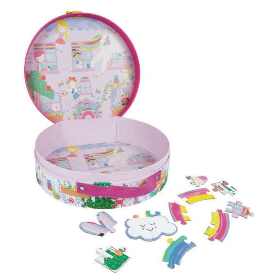 Floss & Rock Jigsaw Puzzle 100 Piece Rainbow Fairy House 42P6336 front case open