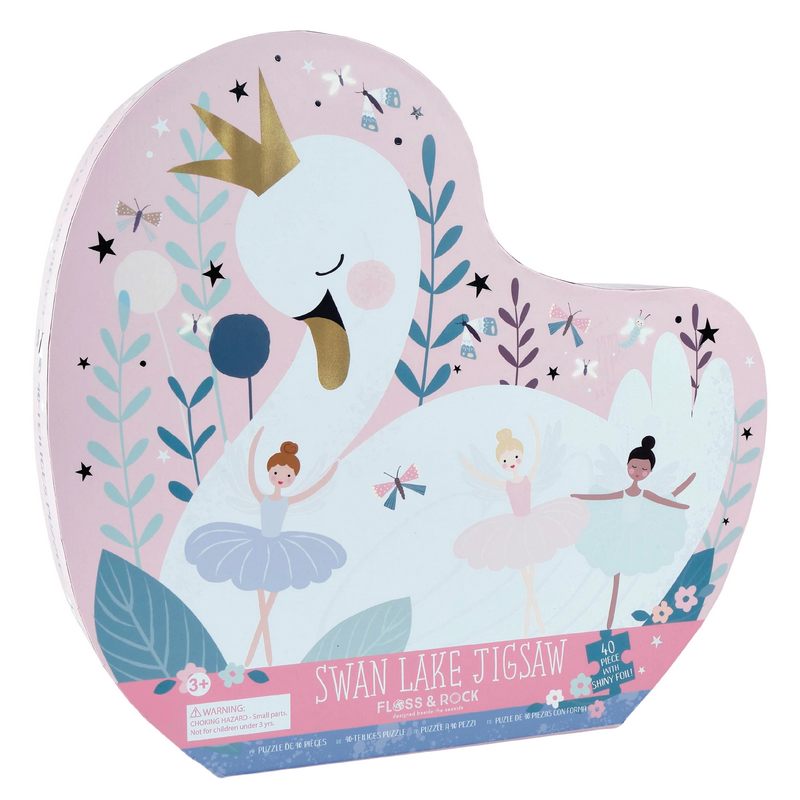 Floss & Rock Jigsaw Puzzle 40 piece Shaped Swan Lake 42P6325 box front