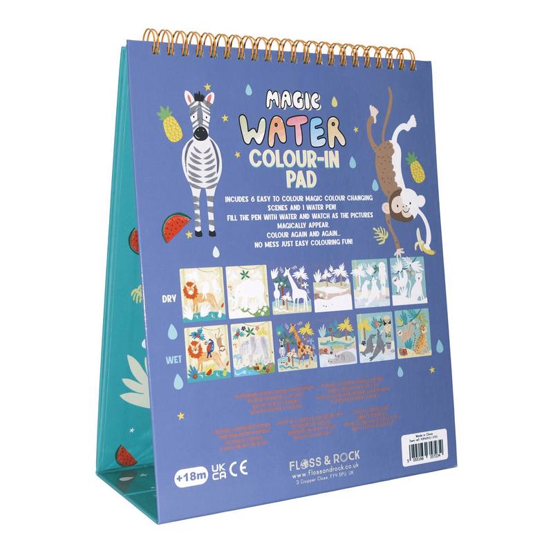 Floss & Rock Magic Water Colour-in Pad Jungle 43P6393 back