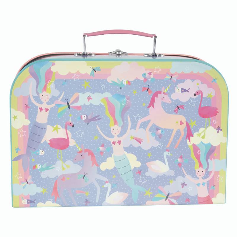 Floss & Rock Musical Tin Tea Set Fantasy 43P6398 carry-case front