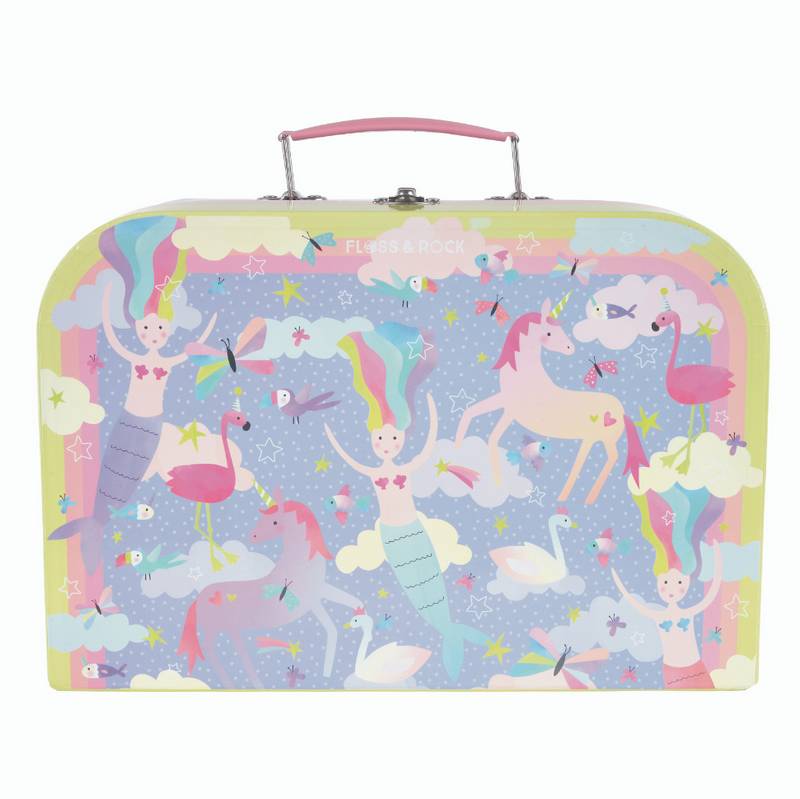 Floss & Rock Musical Tin Tea Set Fantasy 43P6398 carry-case back