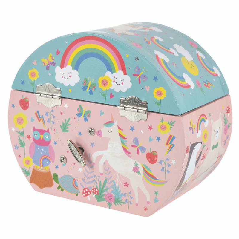 Floss & Rock Rainbow Fairy Oval Musical Jewellery Box 43P6388 back