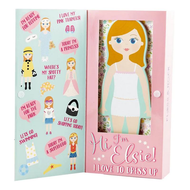 Floss & Rock Wooden Magnetic Dress Up Doll Elsie 36P2683 main