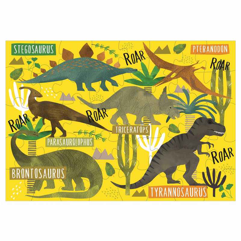 Floss and Rock Dinosaur Jigsaw 40 Piece 37P3105 completed